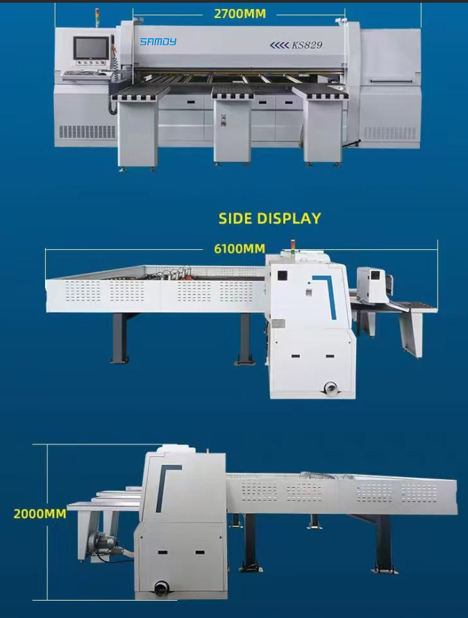 Heavy duty computer beam saw layout